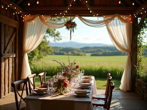 rustic wedding venues for a countryside theme